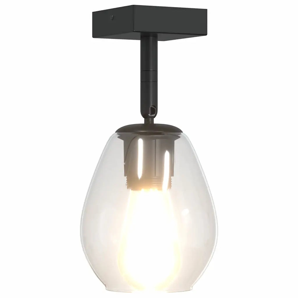 Faretto da soffitto Nero 13 x 13 x 26 cm Vetro e Metallo CFW9539529