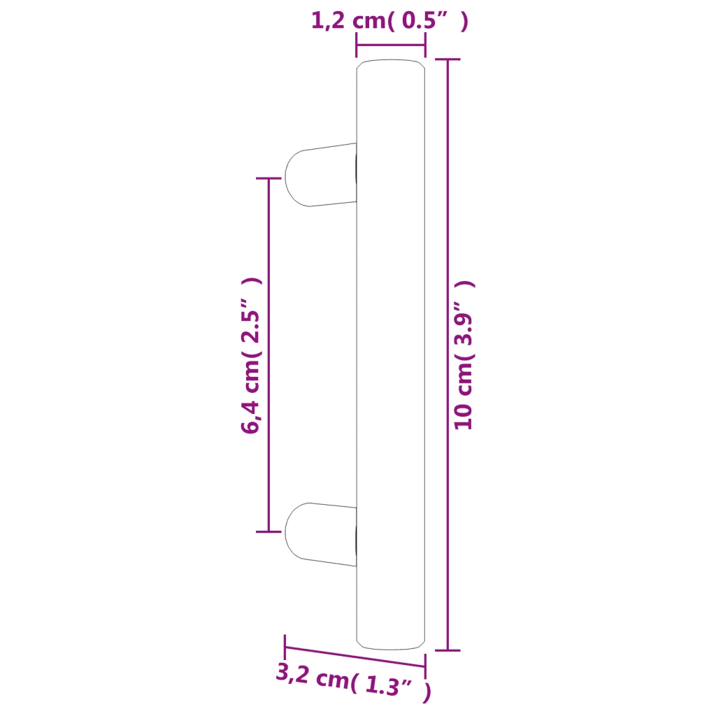 Maniglie per Mobili 20 pz Oro 64 mm in Acciaio Inox CFW9584430