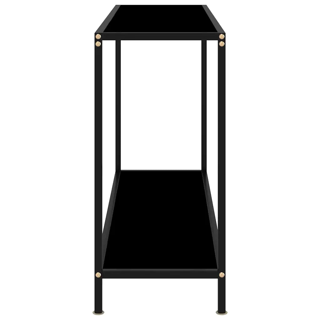 Tavolo Consolle | Tavolo d'Ingresso Nero 120x35x75 cm in Vetro Temperato