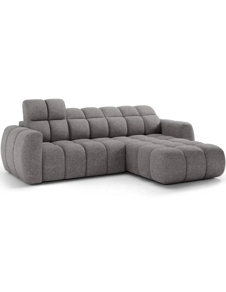 Divano ad angolo elettrico FANOTI 3 posti beige – angolo destro