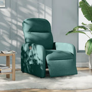 Poltrona Elettrica Reclinabile-Divano Sedia Verde Scuro in Tessuto 638346