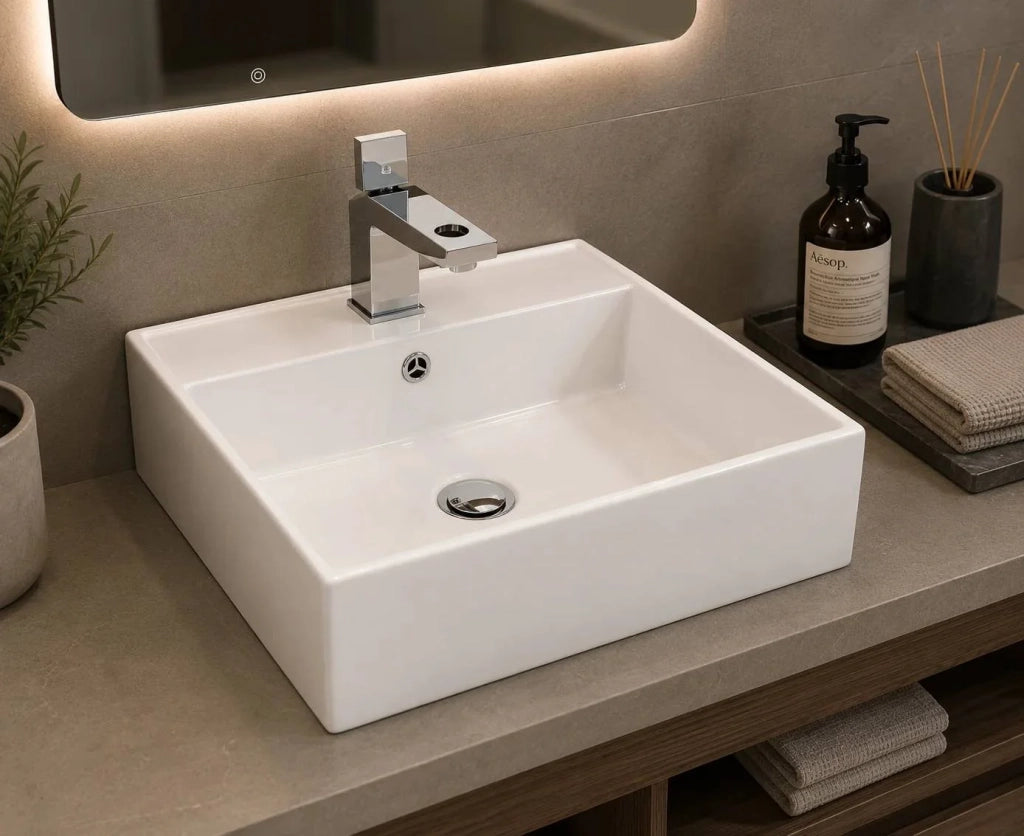 Mobile bagno componibile SICILIA con modulo da 60 cm, piano top da 120 cm con lavabo, senza specchio