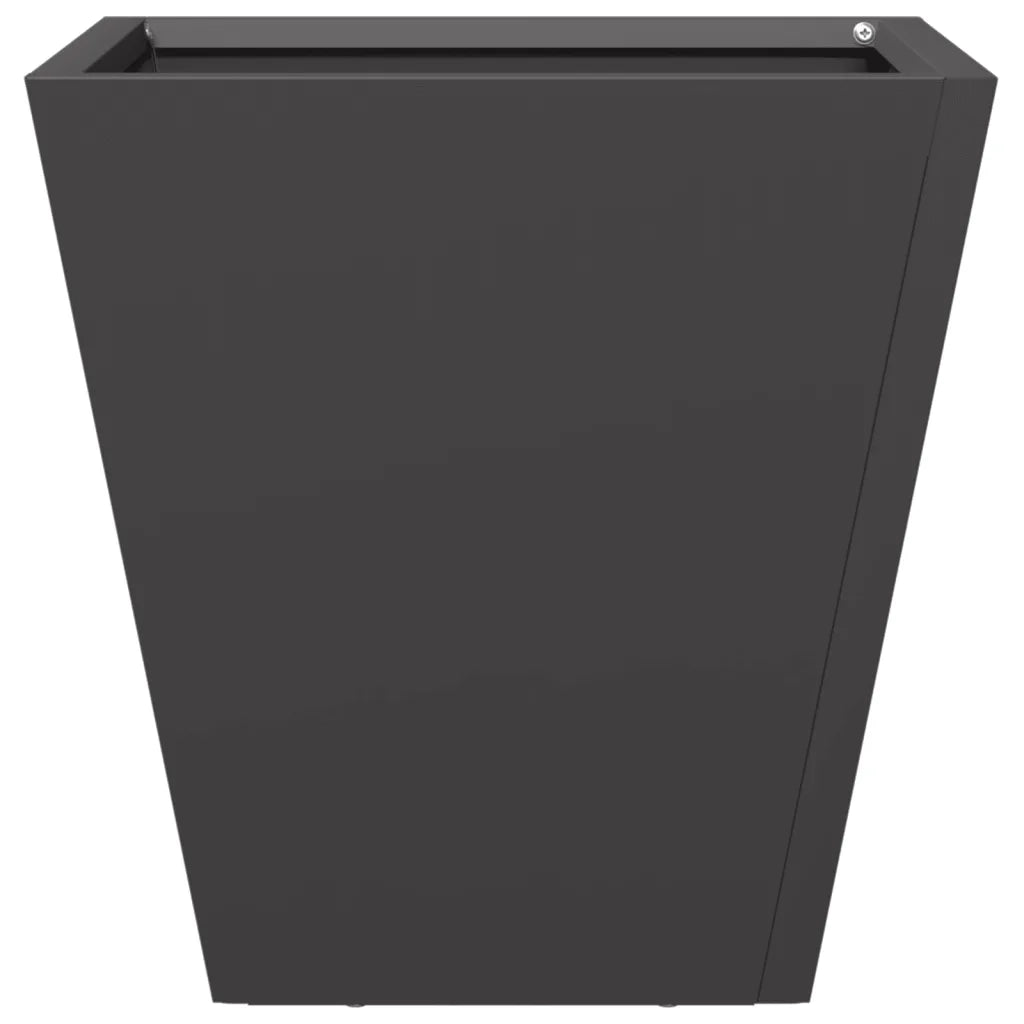 Fioriera da Giardino-Vaso da Esterno-Contenitore per Piante Nera 30x30x30 cm in Acciaio 708773