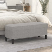 Panca-Sgabello Grigio chiaro 100x35x41 cm in Tessuto 878556