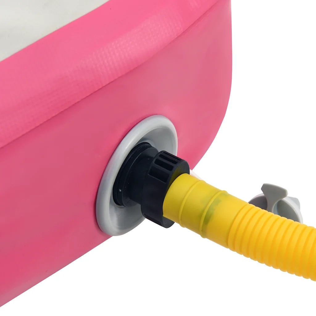 Tappetino Ginnastica Gonfiabile con Pompa 60x100x15 cm PVC Rosa CFW7379806