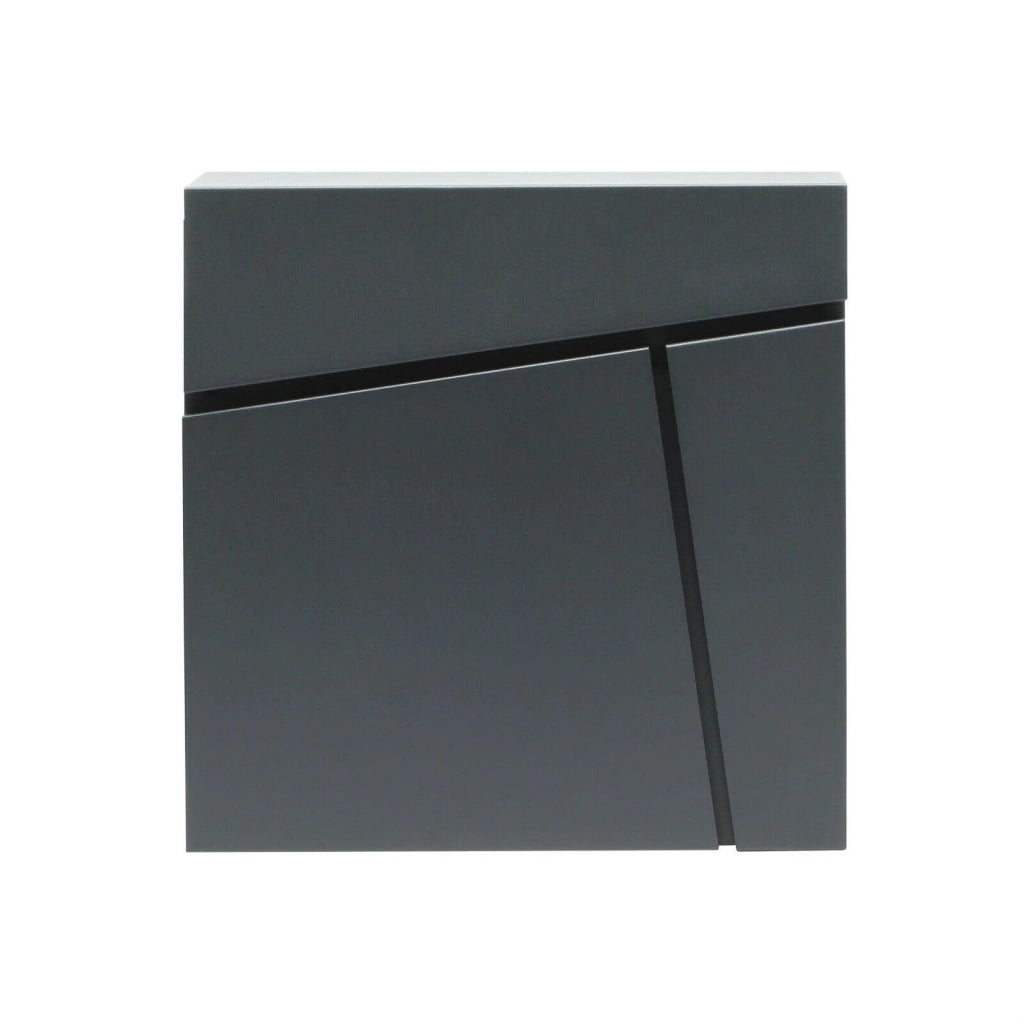 Cassetta postale/porta giornali/riviste di design da parete antracite acciaio zincato 37 x 37 x 10,5 cm antracite 16_0000098
