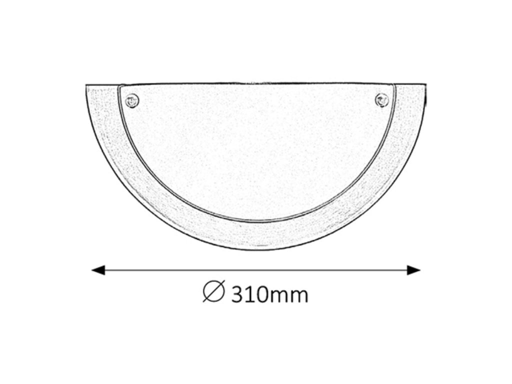 Applique bagno Ufo 5181 E27 cromo satinato 31cm Rabalux