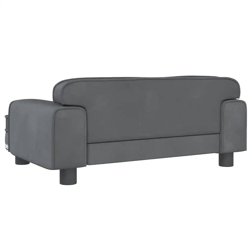 Lettino per Cani Grigio Scuro 70x45x30 cm in Velluto CFW7052154