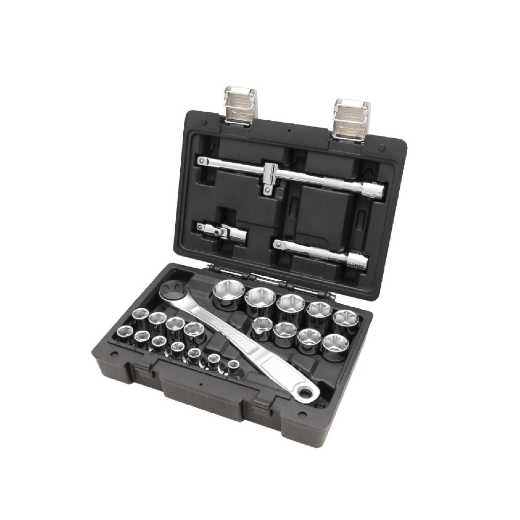Set chiavi a bussola art. 923E/C25 25 pz 1/2' cassetta piu accessori