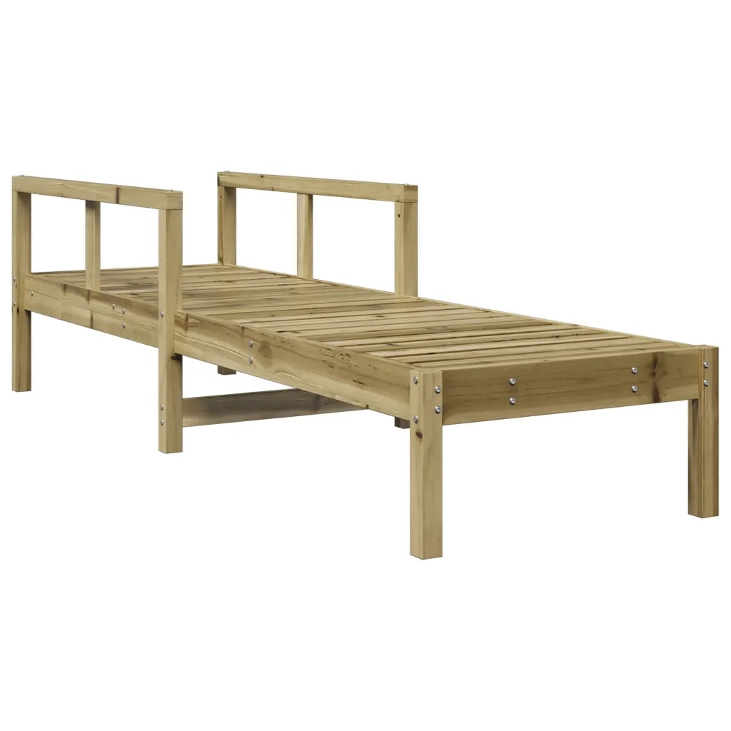 Lettino Prendisole 199,5x62x55 cm in Legno Impregnato di Pino 832542