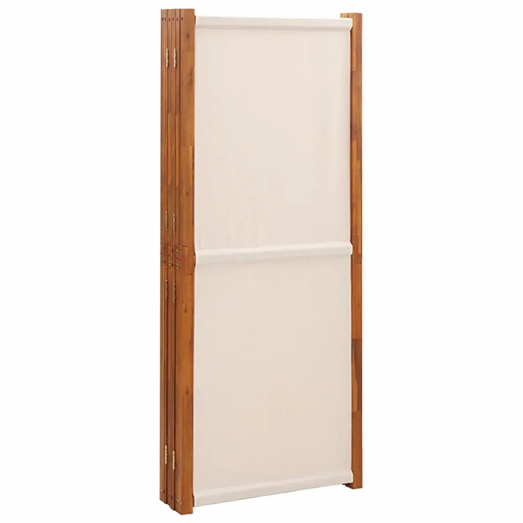 Divisorio a 6 Pannelli Bianco Crema 420x180 cm 319186