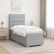 Letto box spring con materasso Grigio Chiaro 90 x 200 cm 3454050