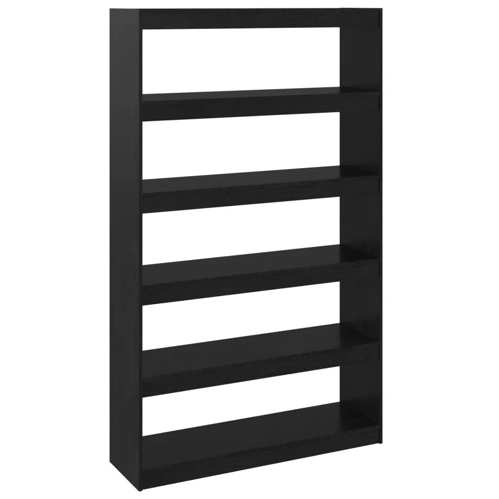 Libreria/Divisorio Nero 100x30x167,5 cm in Legno di Pino 808227