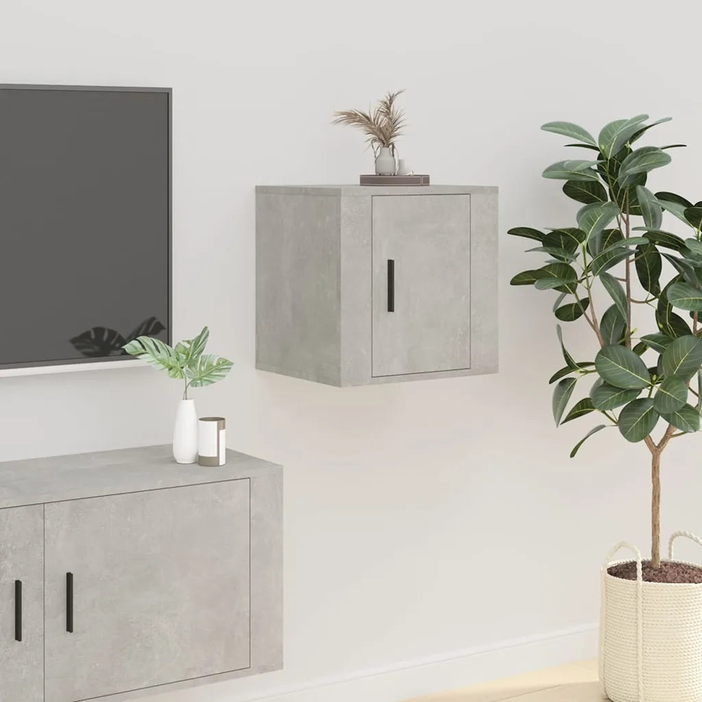 Mobile TV a Parete | Armadietto TV | Mobile Porta TV Grigio Cemento 40x34,5x40 cm
