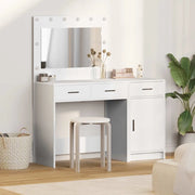Tavolo da Trucco con cassetto 2 pcs Bianco Legno multistrato 3334227
