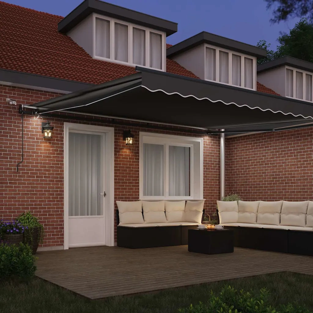 Tenda da Sole con Antracite 5 × 3,5 m Metallo 313267