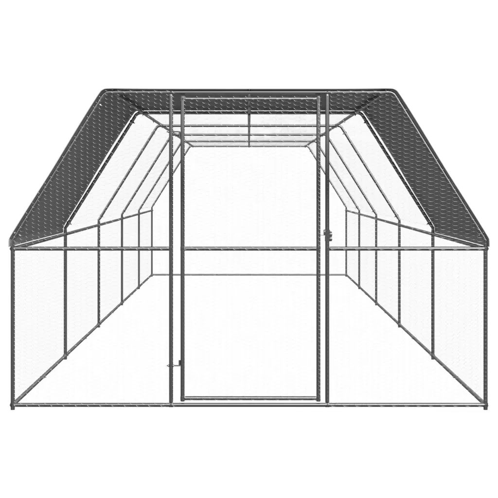 Pollaio per Esterni 3x10x2 m in Acciaio Zincato 3089327