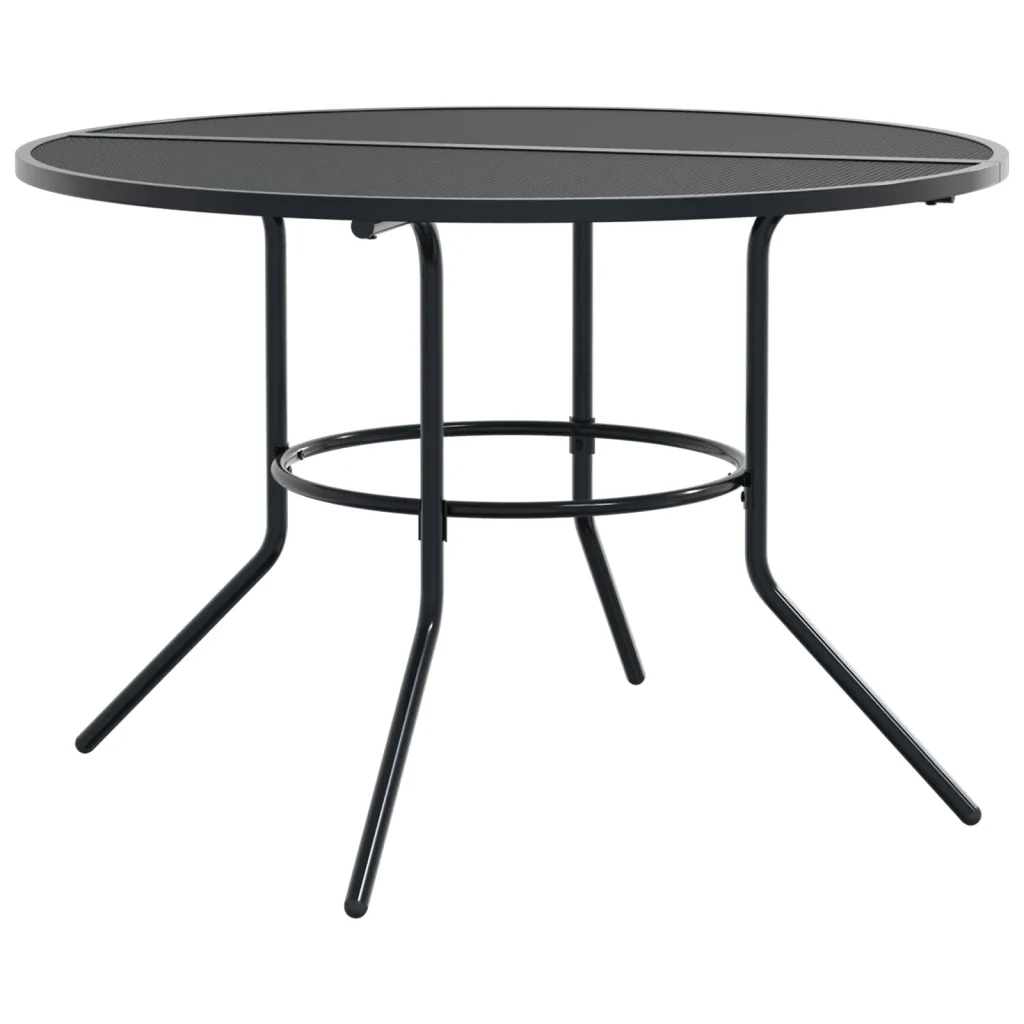 Set Sedie Giardino Impilabili 7pz Antracite Acciaio Verniciato 3283759