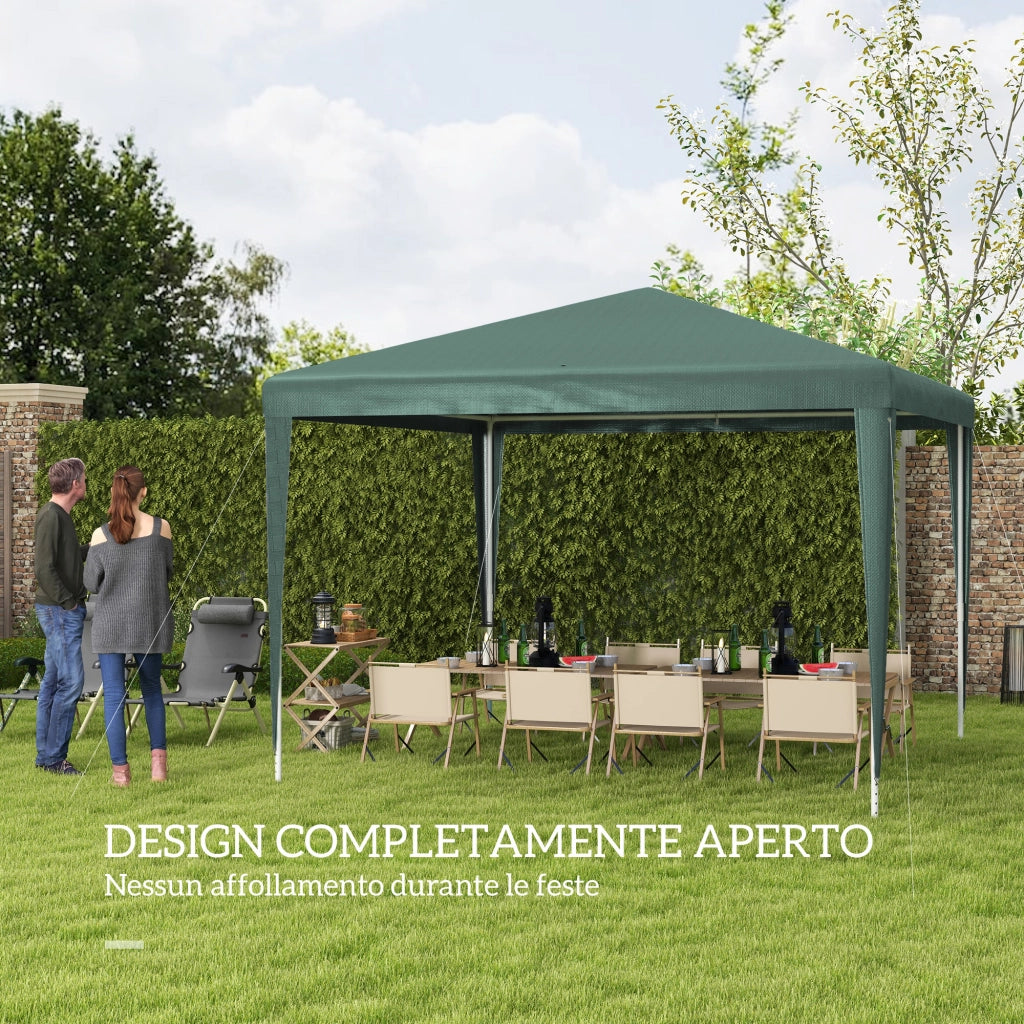 Gazebo da Giardino 3x3 m Portatile ¨C zephmum ¨C Verde