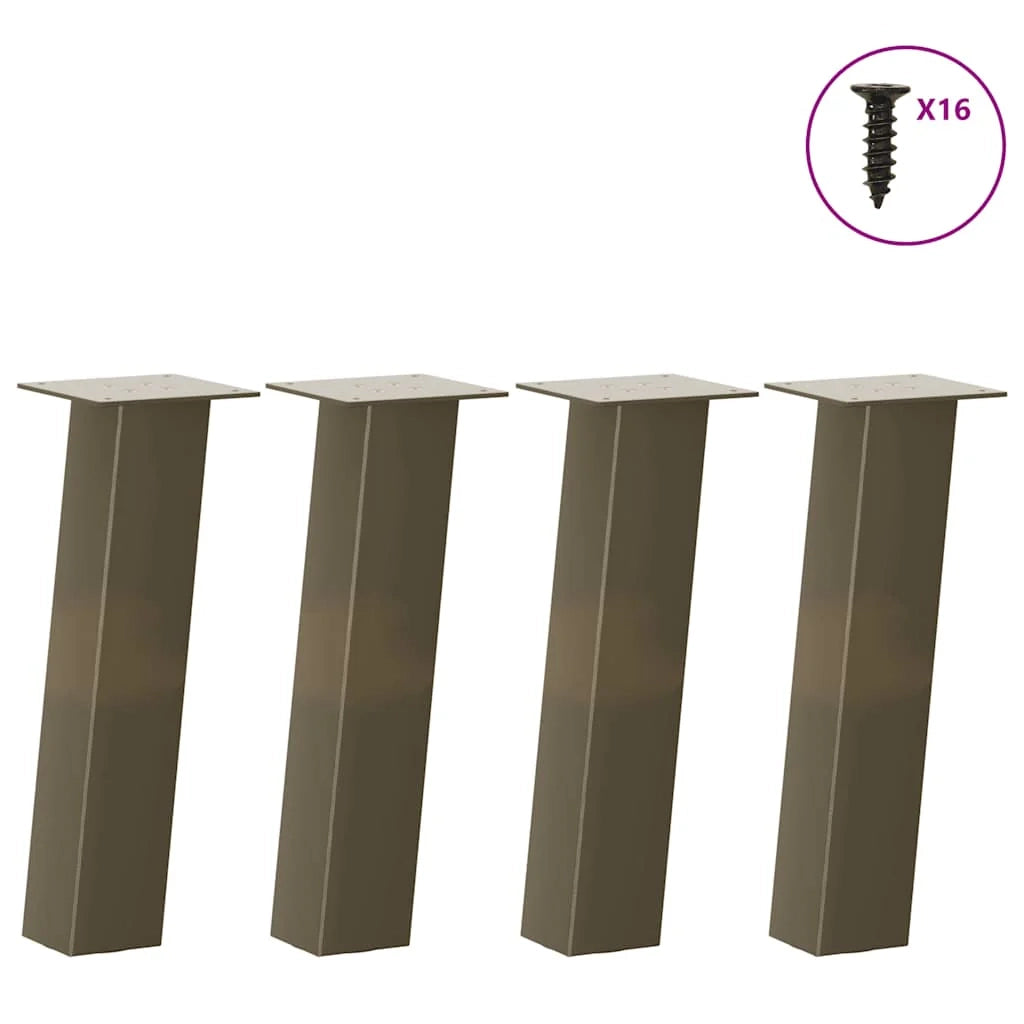 Set di 4 gambe pratiche per tavolino da caffè da 30 cm in acciaio naturale verniciato a polvere 02_0056796