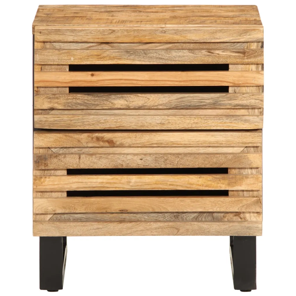 Comodini 2pz 40x34x46 cm in Legno Massello di Mango 377427