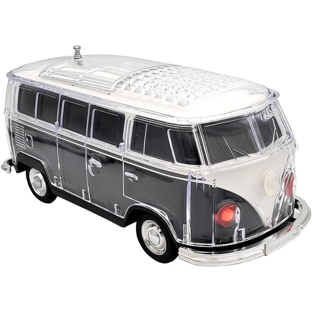 Trade Shop - Cassa Altoparlante Bluetooth Forma Furgoncino Retrò Portatile Con Luci Led Radio Fm Usb -
