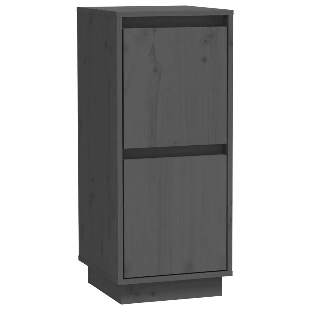 Credenze 2 pz Grigie 31,5x34x75 cm in Legno Massello di Pino cod mxl 6636