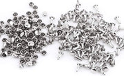 100 pezzi di chiodi a testa doppia 6 x 8 mm - confezione in bulk per lavorazione del cuoio - argento