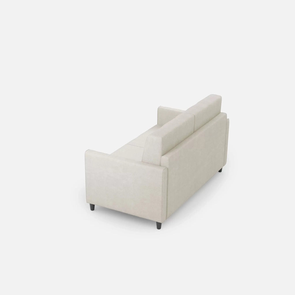 Divano karay 2 posti (due sedute da 60cm) misure esterne l.138cm | latte - Mobili 2G