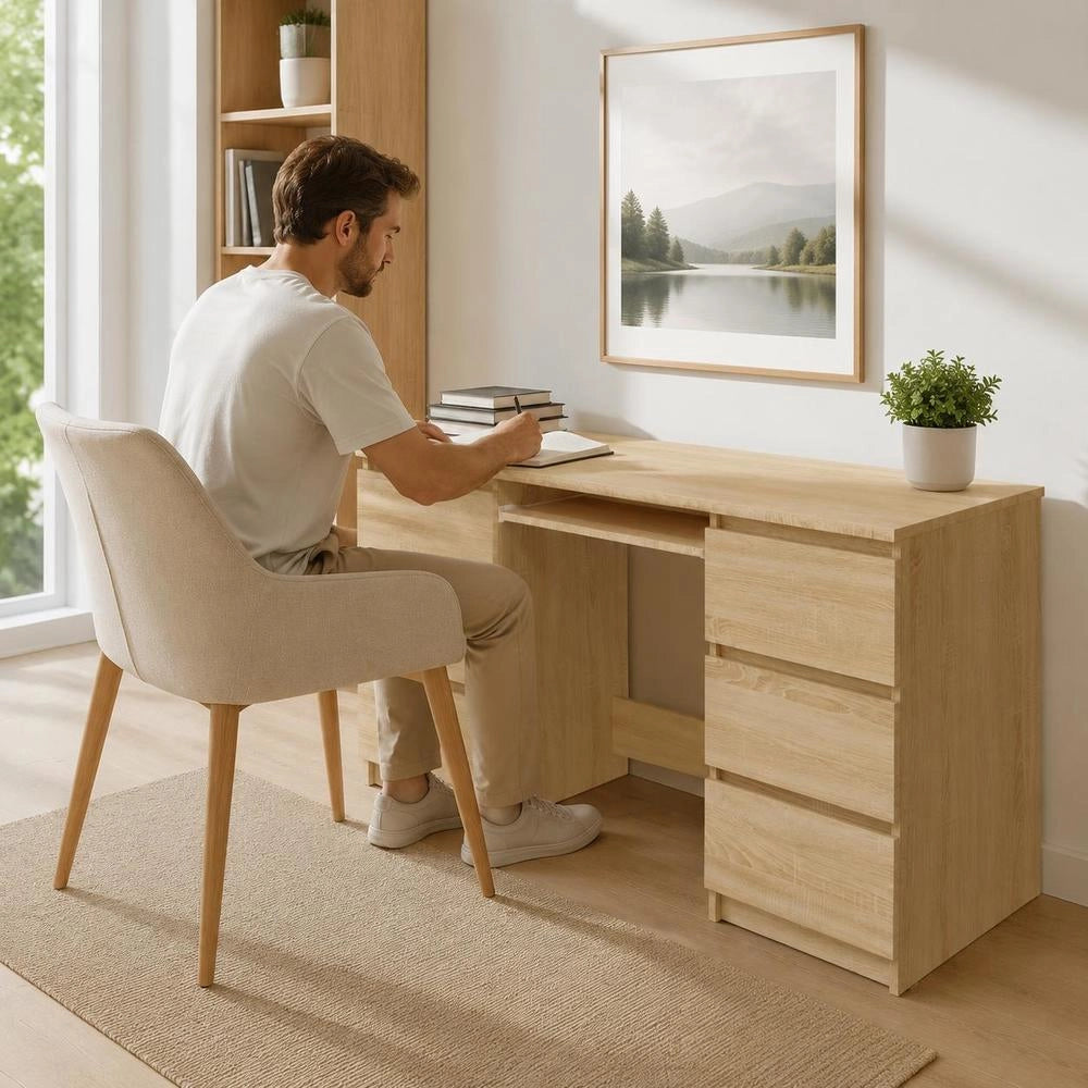 Desk Sonoma Oak 140x50x77 Cm Wood Material