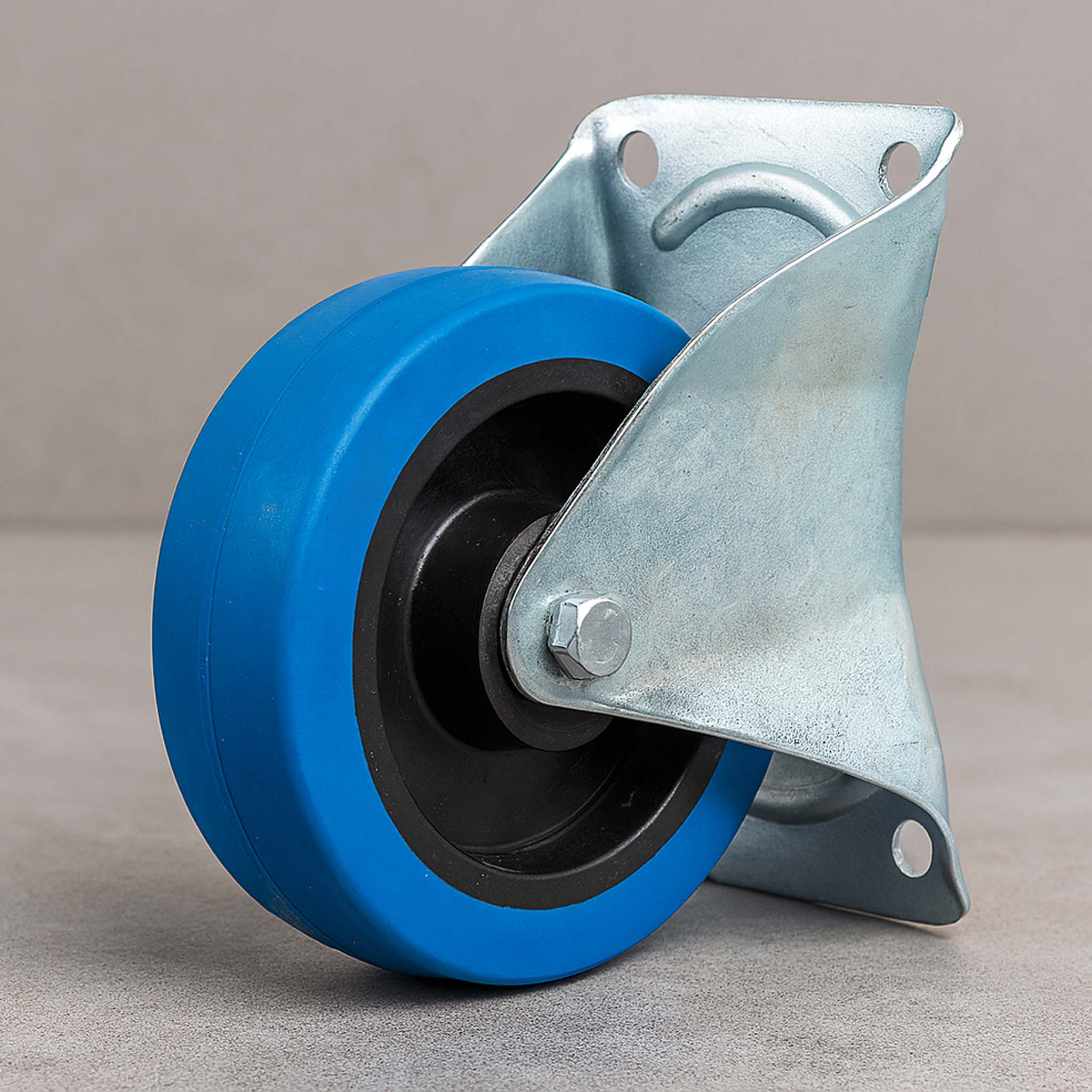 Set di 4 ruote fisse da 160 mm per trasporto, con piastra di montaggio, max 300 kg per ruota