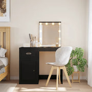 Toeletta con Luci LED Nera 90x42x132,5 cmcod mxl 106504