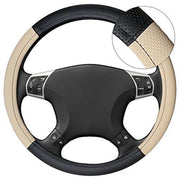 Trade Shop - Coprivolante Copri Volante Diametro 38 Presa Comfort Auto Nero Beige -