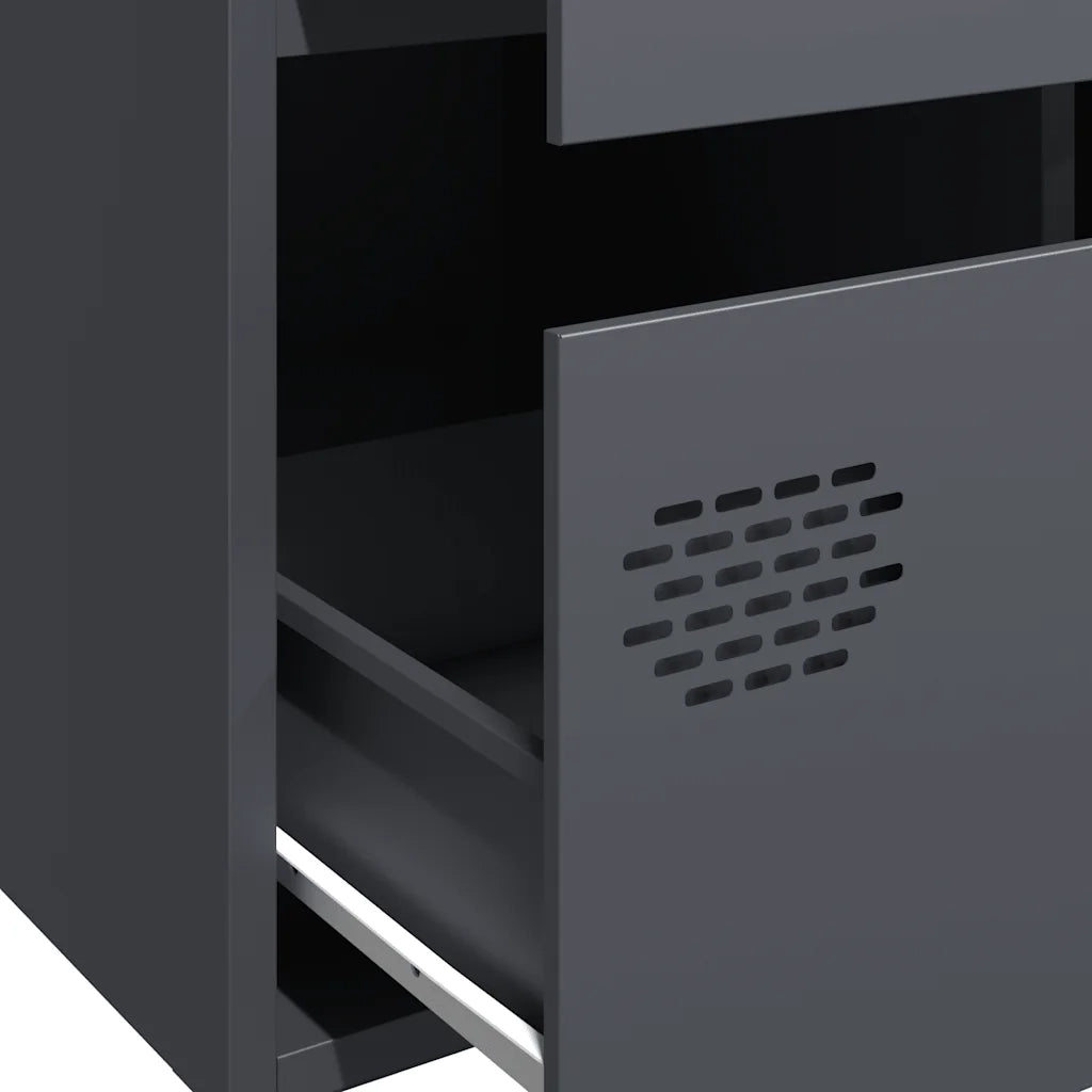 Credenza Antracite 68x39x101,5 cm Acciaio 851222