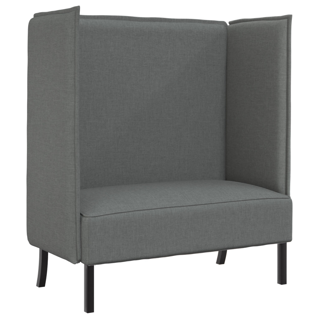 Divano Alto Grigio Scuro 109x56x121 cm Tessuto