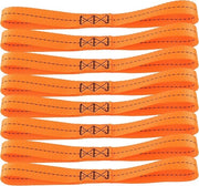 Raccordi a 8 deli per cinture di sicurezza, 300 x 25 mm - ideali per auto, moto, campeggio, arrampicata e trasporto