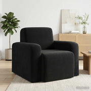 Divano Sedia-Poltrona-Poltroncina Nero Velluto 376339