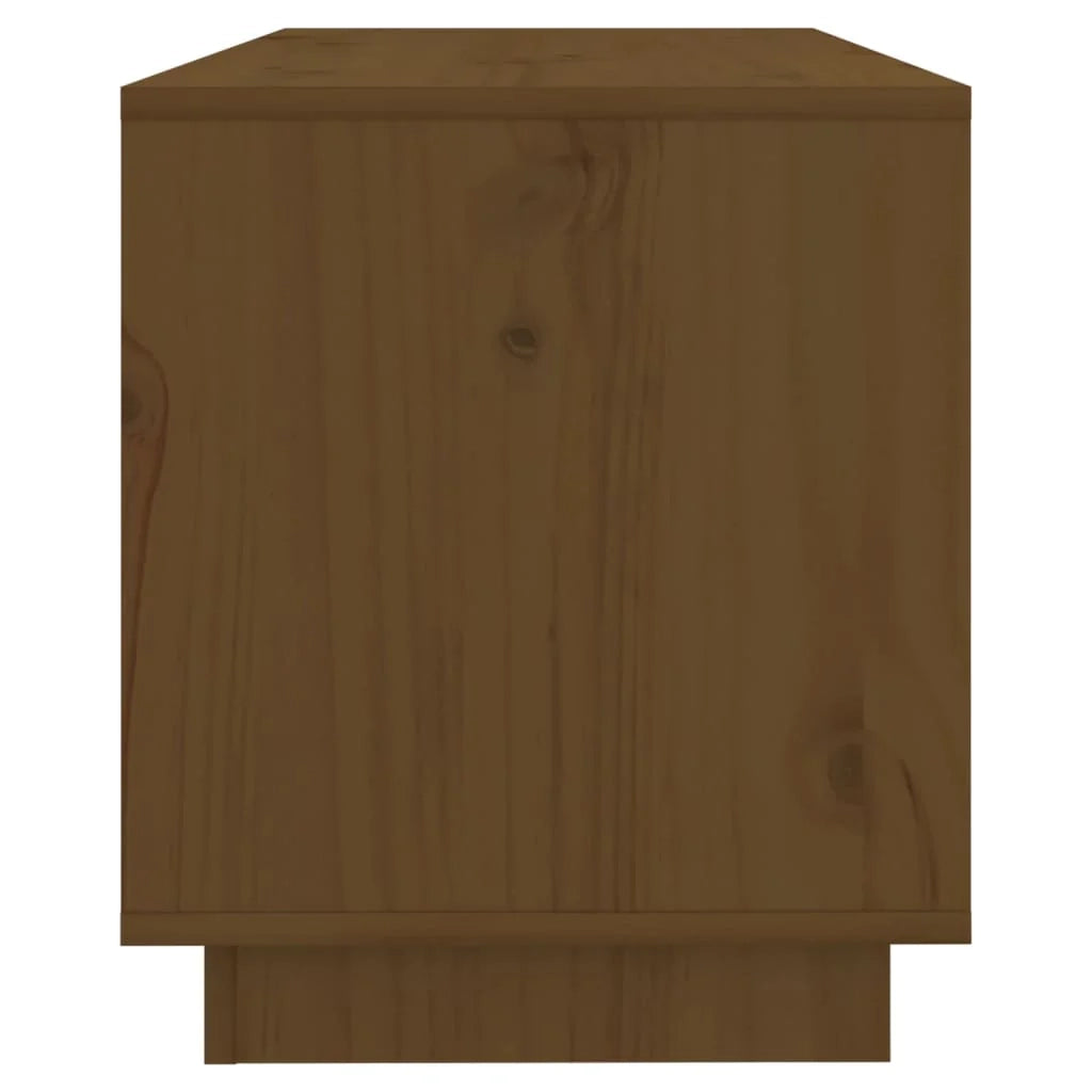 Mobile TV multimediale scaffale TV credenza TV sala da pranzo soggiorno camera da letto color miele 74 x 34 x 40 cm legno di pino massiccio marrone 02_0027716