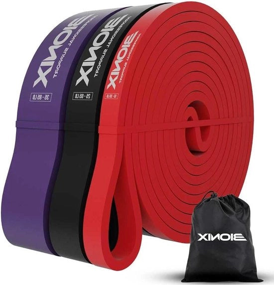 Cinture di assistenza per sollevamento - Set di cinghie in latex spesse e resistenti per fitness - Aggiunta di massa per allenamento di stretching.
