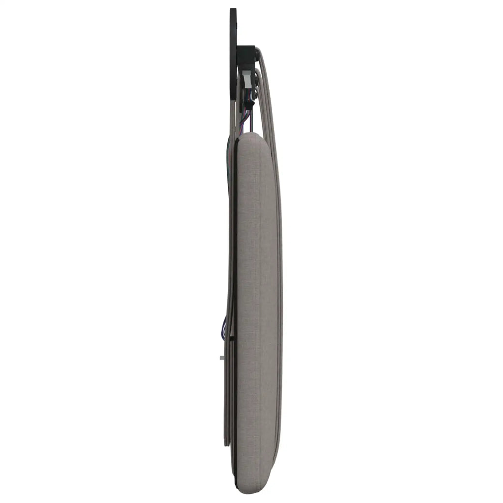 Testiera sospesa Con luce LED Tortora Tessuto