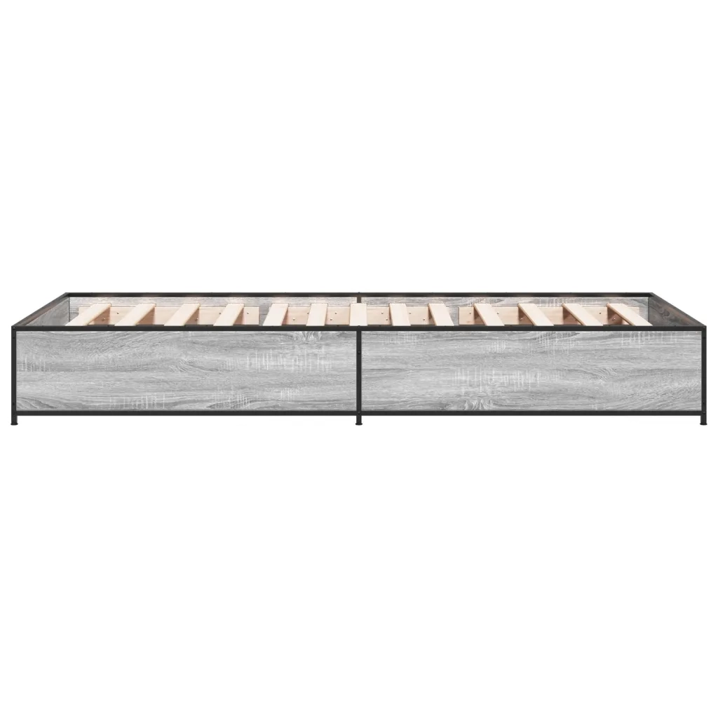 Giroletto-Struttura Letto Grigio Sonoma 75x190cm in Legno Multistrato e Metallo 194798