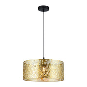 Lampada sospesa Milagro Blossom E27 oro/nero metallo Ø40