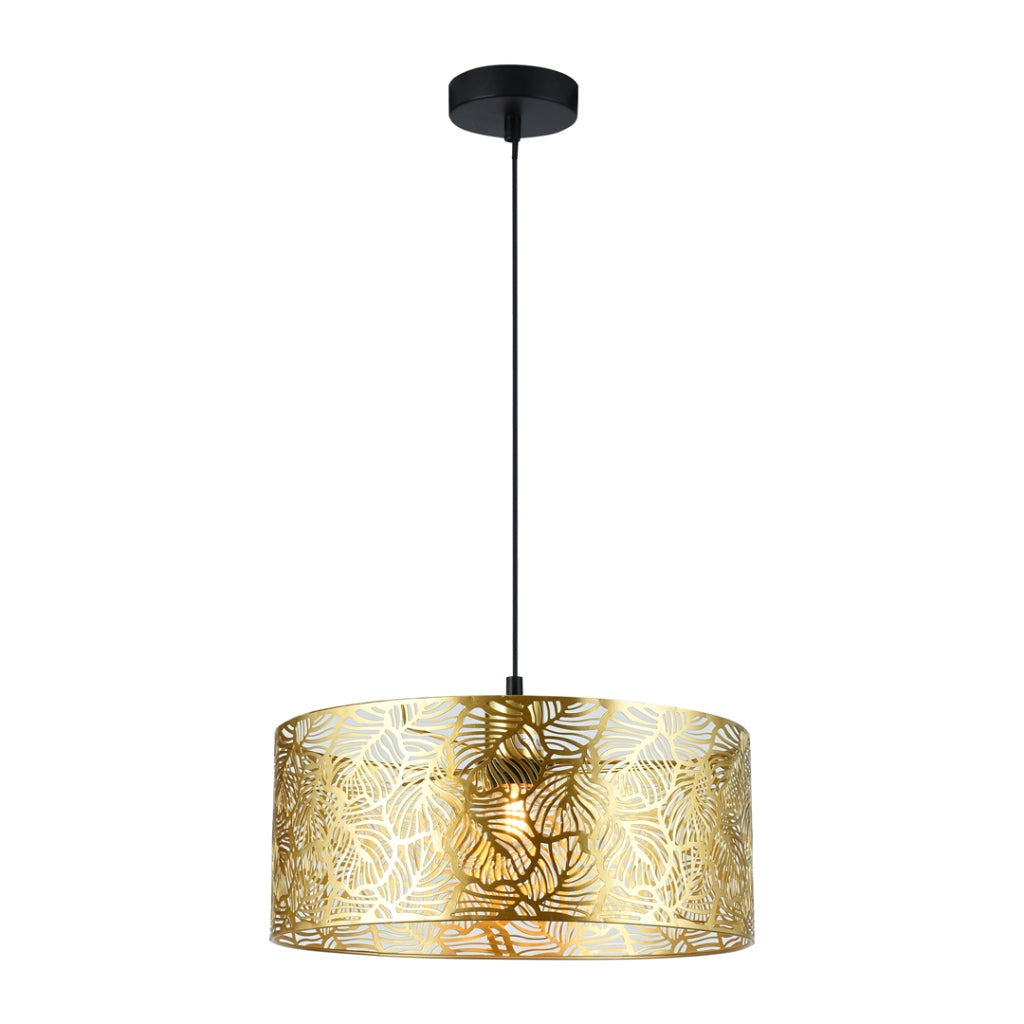 Lampada sospesa Milagro Blossom E27 oro/nero metallo Ø40