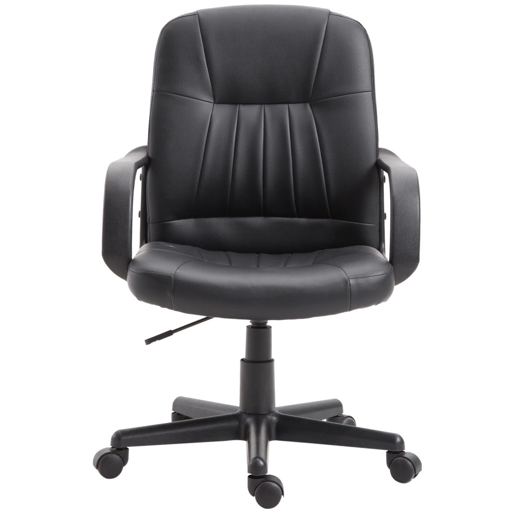 Sedia da Ufficio Girevole Regolabile ¨C zephmum ¨C Similpelle Nero 60x60x94-103cm