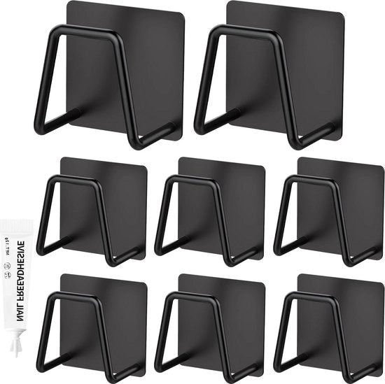 Sostegni per spugne in acciaio inossidabile - 8 pezzi - Sostegno per doccia da cucina - Grappolo impermeabile per spugna da doccia - Sostegno per spugna da cucina da bagno sottopiano grappolo magnetico