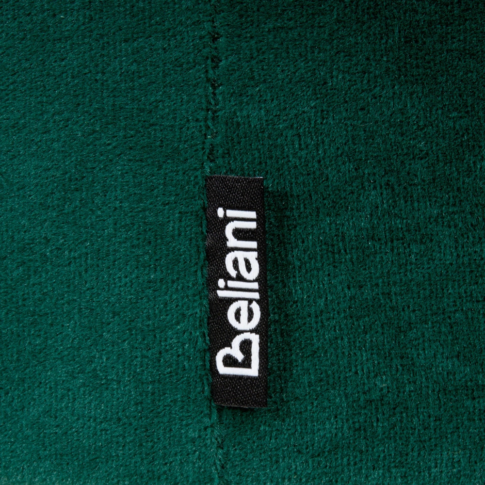 Pouf in velluto imbottito verde smeraldo con contenitore stile glamour elegante soggiorno camera da letto