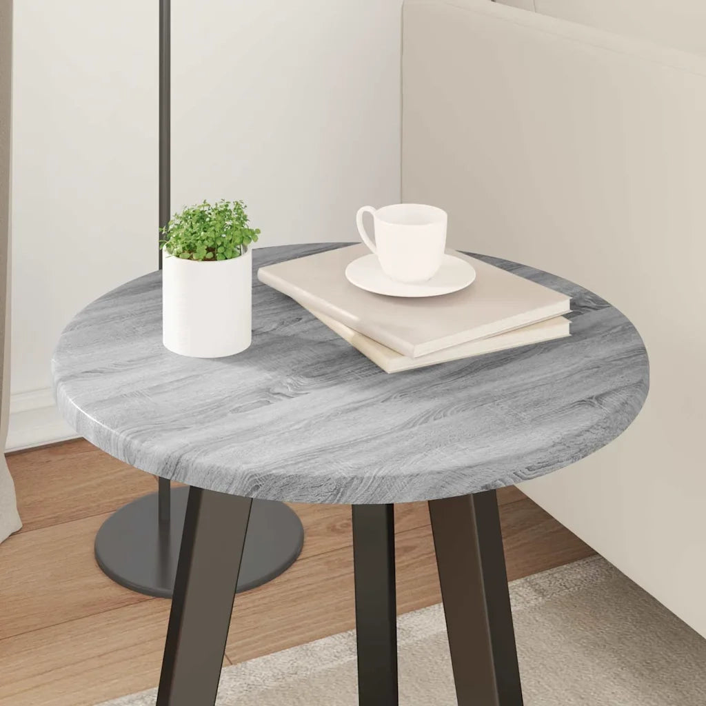 Piano del tavolo Grigio sonoma Ø 40 x 1,5 cm Legno multistrato