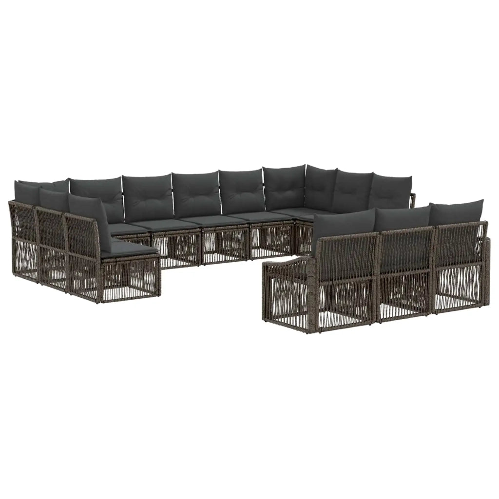 Set Divano da Giardino 13 pcs Grigio polyrattan 3436157