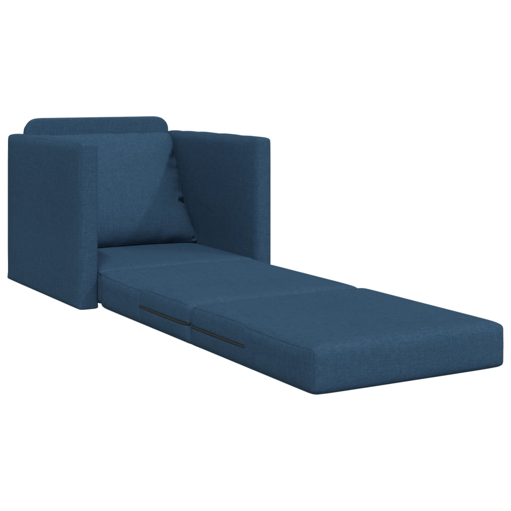 Divano Letto 2-in-1 Blu 74x77x81 cm Tessuto