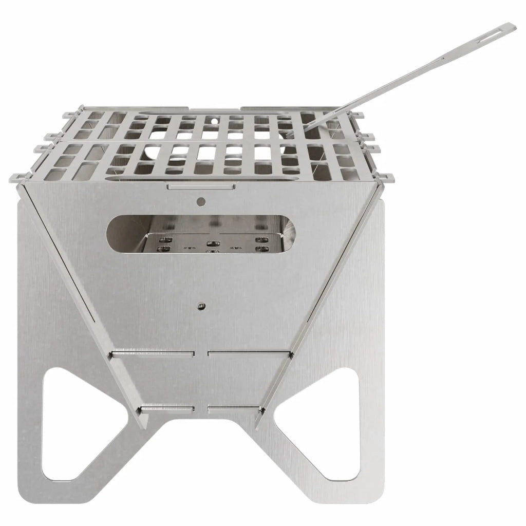 Focolare da campeggio 42 x 22 x 18 cm Acciaio Inox Argento 42028478